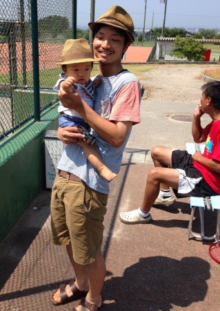 親子で観戦（＋２名は、西浦親子でした）